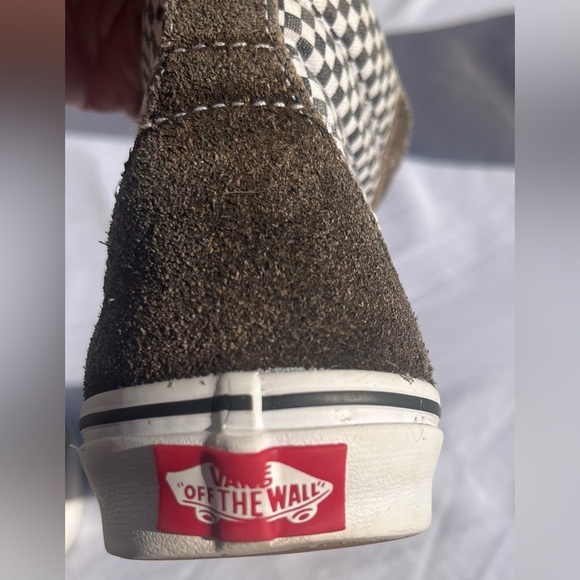 Vans | Women’s Suede Filmore Brown and White Checker Mix High Tops | Size 6 - Picture 11 of 12